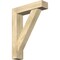 Ekena Millwork Traditional Block Rough Sawn Bracket w/ Offset Brace, Douglas Fir, 6"W x 24"D x 32"H BKT0604X24X32TRA05RDF - alternate 1